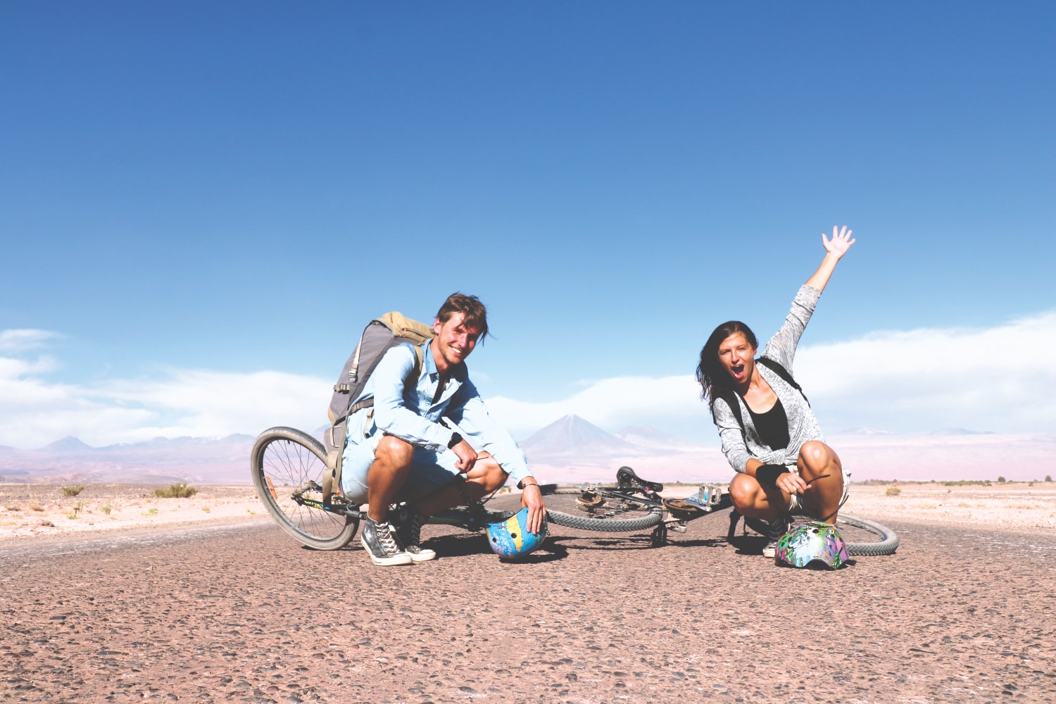 Wir in der Atacama Wüste