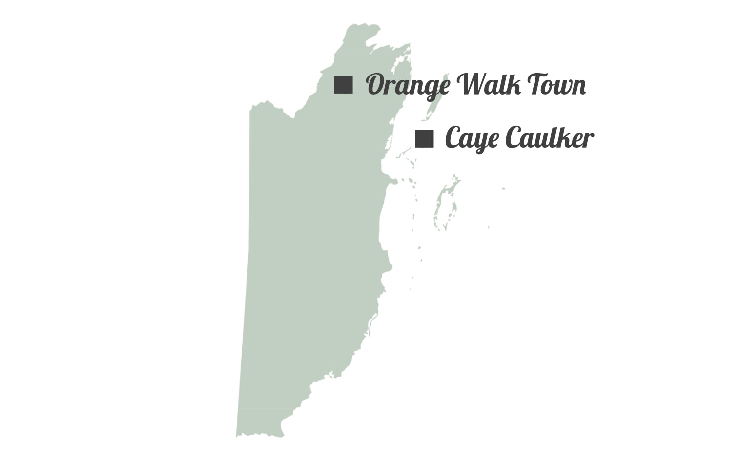 Belize Karte: Orange Walk Town