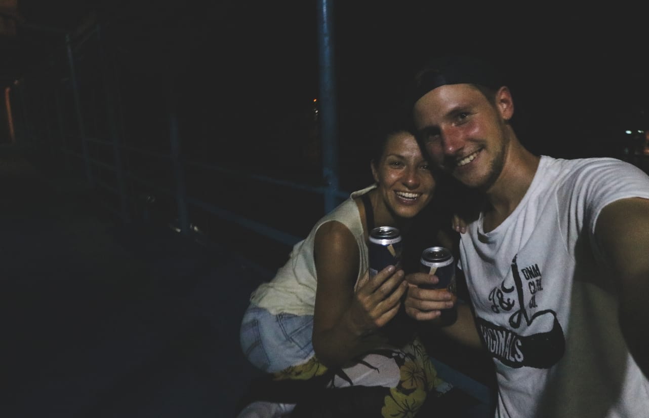 Erster Abend auf dem Frachtschiff nach Iquitos