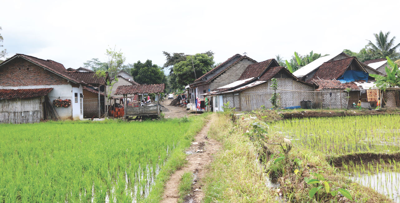 Das Dorf Gelondok in Indonesien
