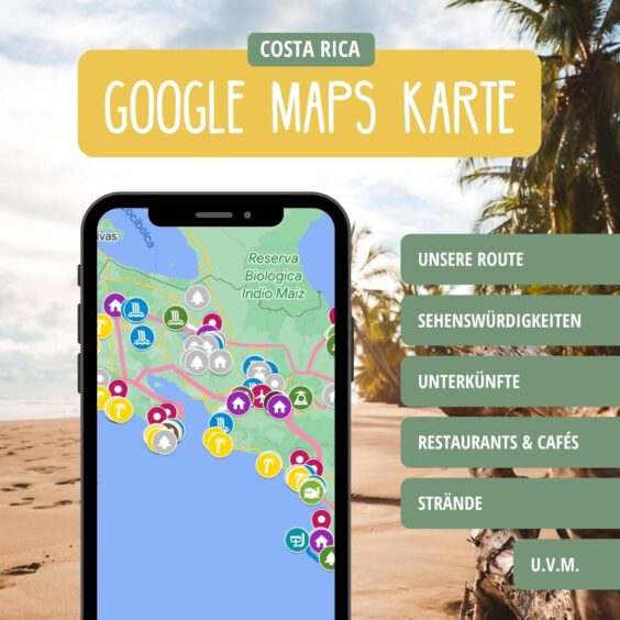 Costa Rica Reisetipps auf Google Maps