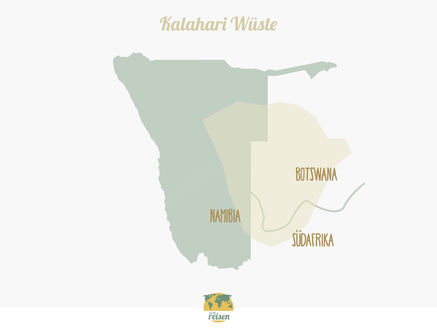 Kalahari auf der Karte
