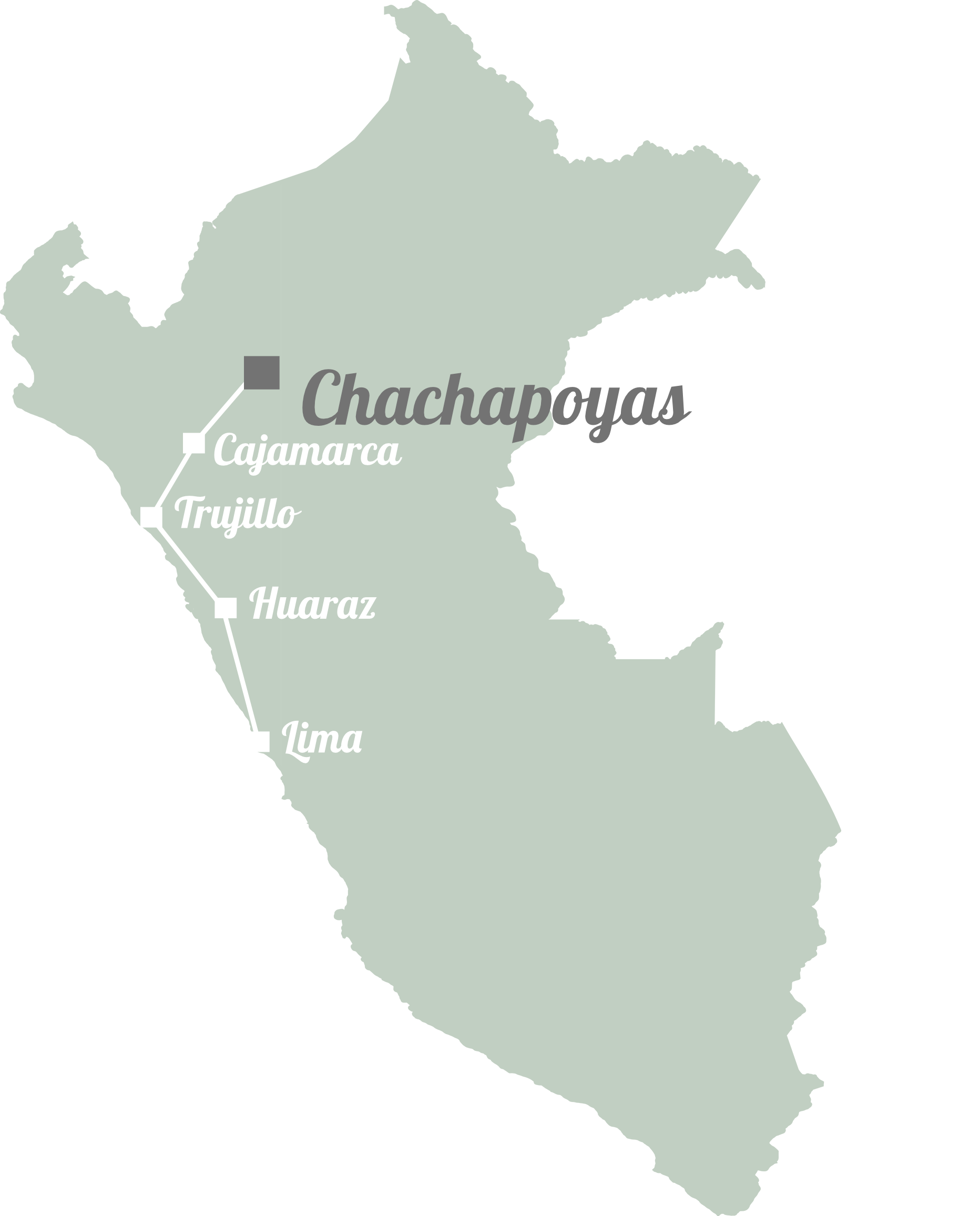 Karte Chachapoyas