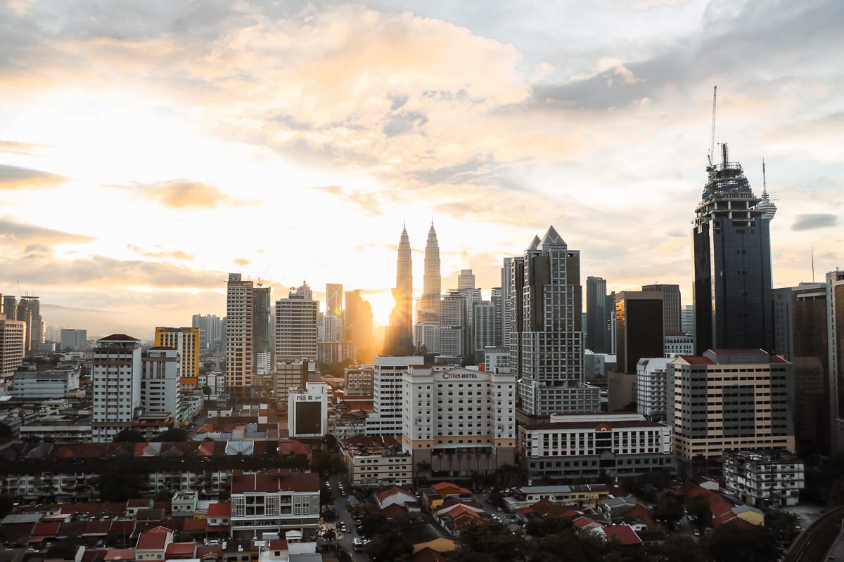 Kuala Lumpur - Sehenswürdigkeiten - Skyline von Rooftop