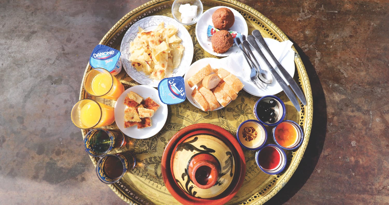 Marokko typisches Essen und Trinken - Frühstück
