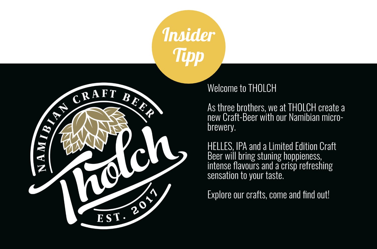 Namibia Insider Tipp - Tholch Beer