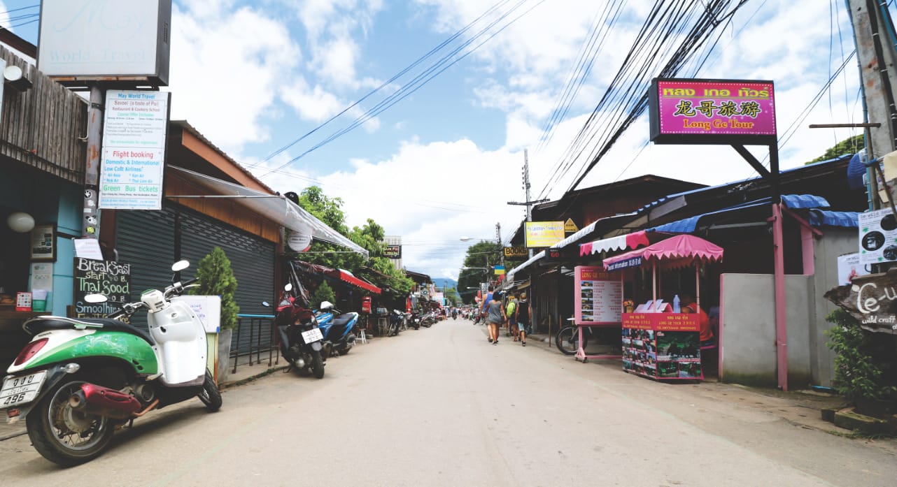 Backpacker Haupstrasse in Pai