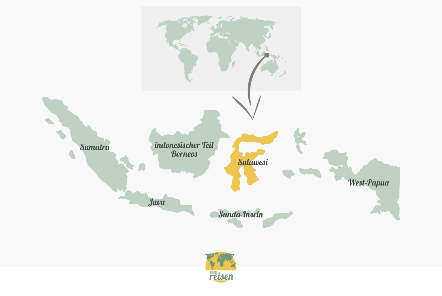 Sulawesi auf der Karte