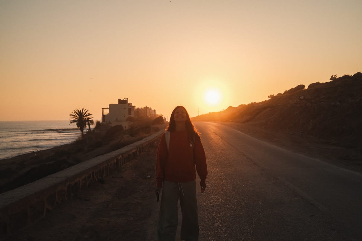 Sonnenuntergang in Taghazout