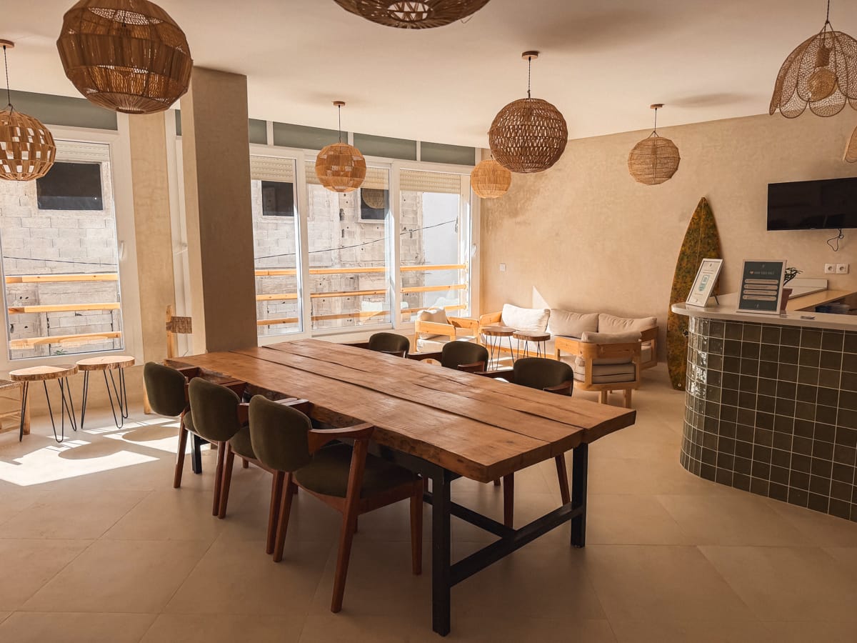 Tamraght - Gmeinschaftsraum der Unterkunft/Surfhouse