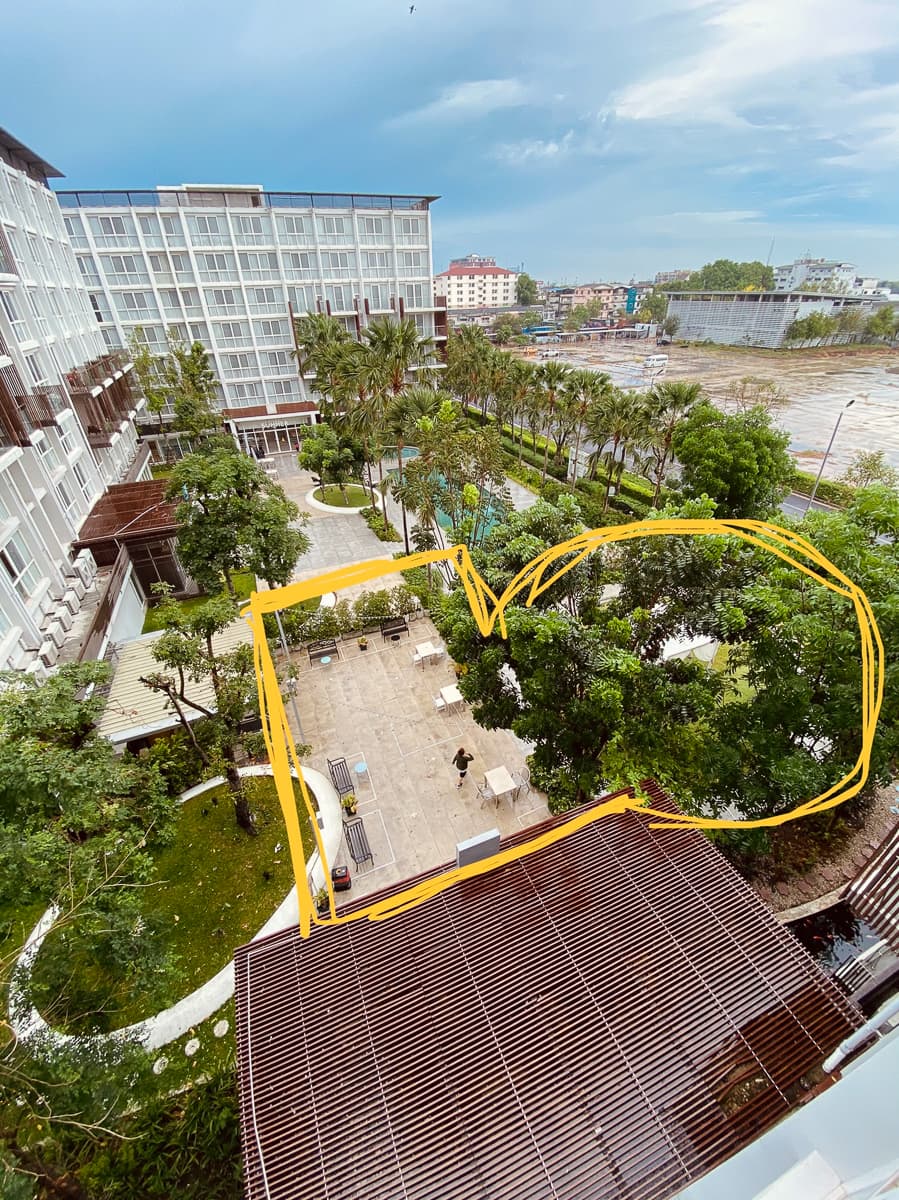 Thailand - ASQ - Quarantäne-Hotel - Außenbereich