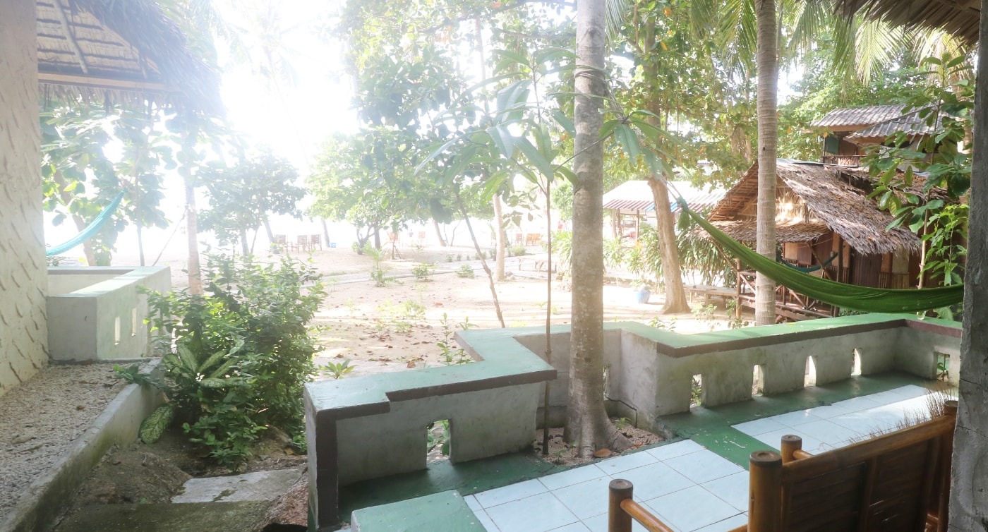 Bungalow am Strand auf Koh Phangan mit Veranda