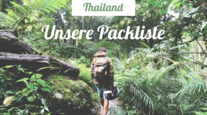 Packliste für Thailand Backpacking Rundreise